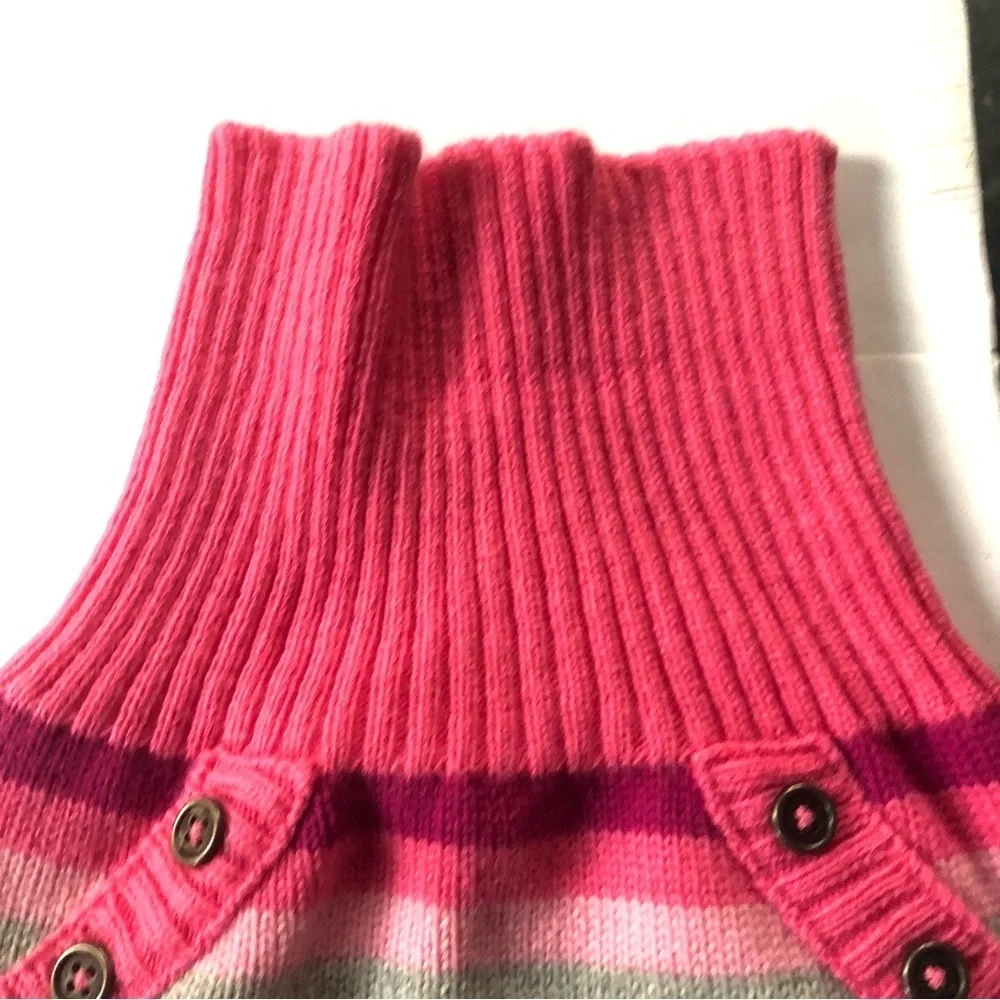 NWOT Pair pink owl turtle beck striped dog sweaters L